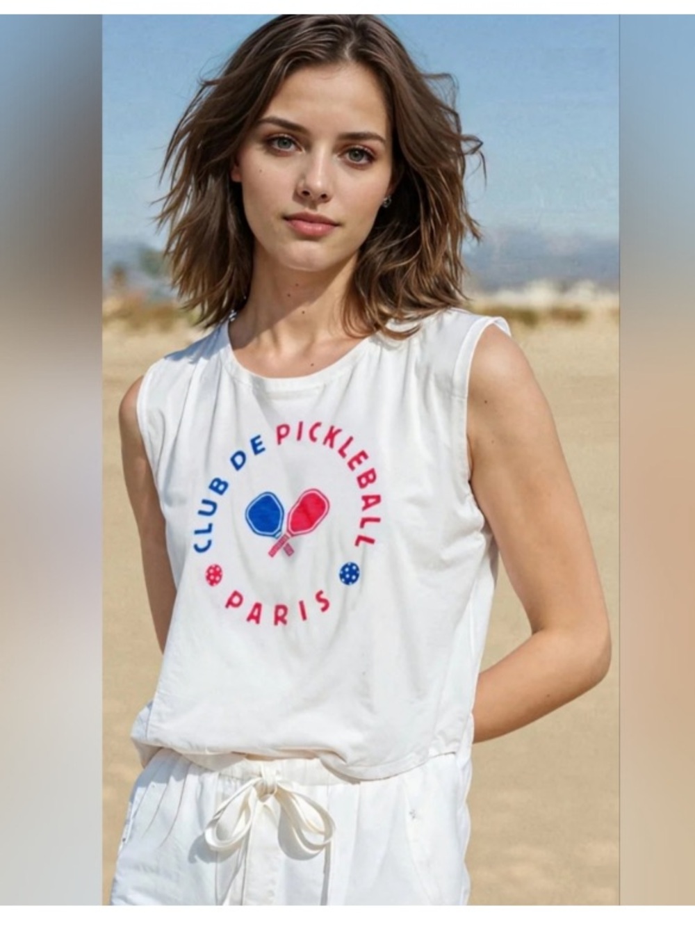 Sundry By "Anthropologie" Club de Pickleball Muscle Tee